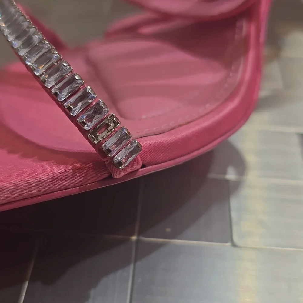 Jonathan Simkhai Luxon Crystal Pink Strappy‎ Heels